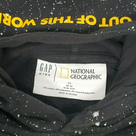 Gap Kids National Geographic Hoodie Sz XS Out Of This World Pullover - Picture 6 of 7